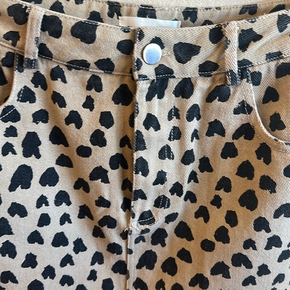 The Nines Cheetah Print Mini Skirt Size Large Stone Black High Waisted - Picture 4 of 12